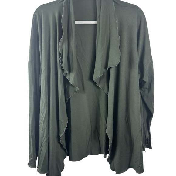 Angel Rox Olive Green Women's cozy bamboo jacket - Picture 2 of 5